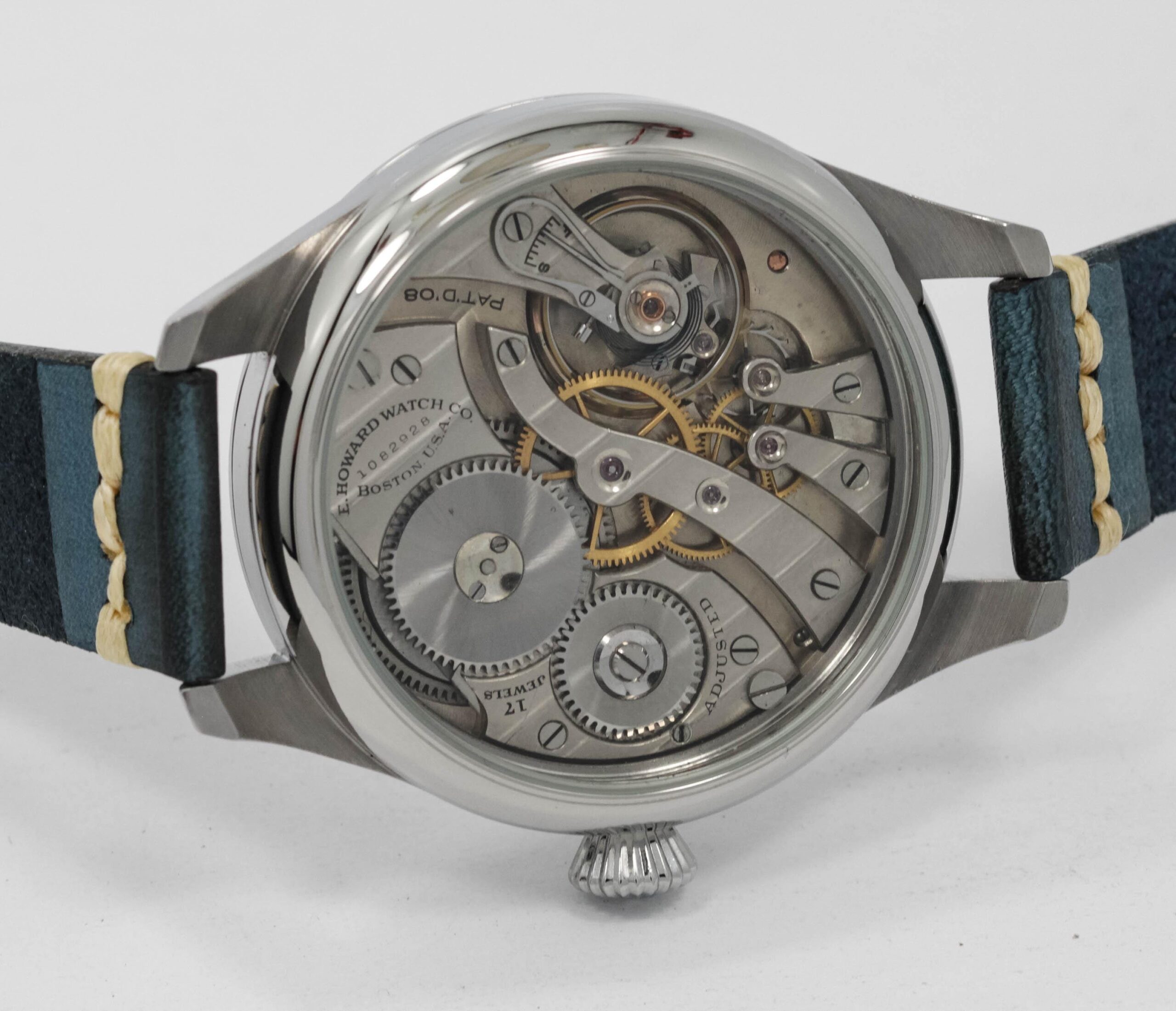 Howard Watch USA early 1900s marriage men's watch Mechanical Movement, Enamel Dial, Steel Case, Gift for Men's - Image 6