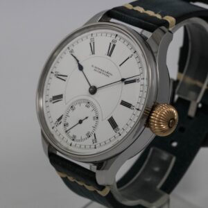 il_fullxfull.7580529091_dgn4.jpg Early E Howard Watch USA early 1900s marriage men's watch Mechanical Movement, Enamel Dial, Stainless steel Case, Gift for Men's