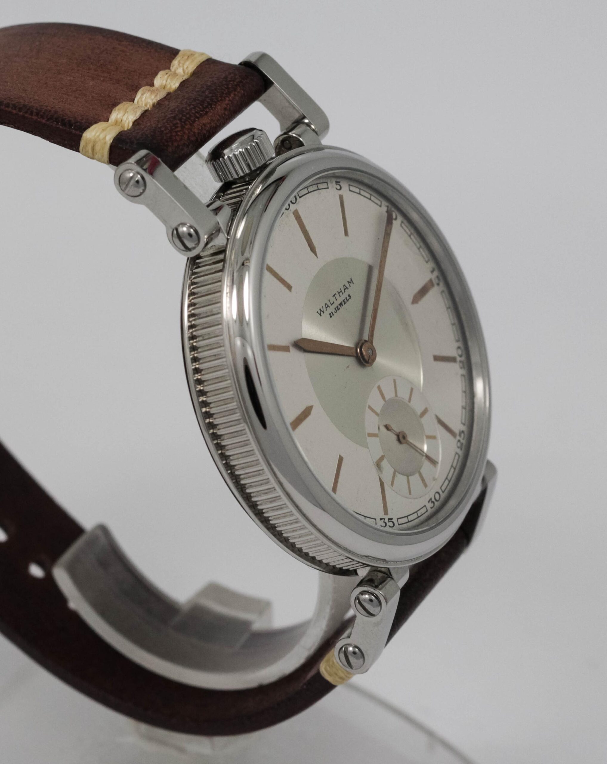 American Waltham Riverside 12s 21 jewels marriage men's watch Mechanical Movement, Metal Dial, Steel Case, Gift for Men's - Image 4