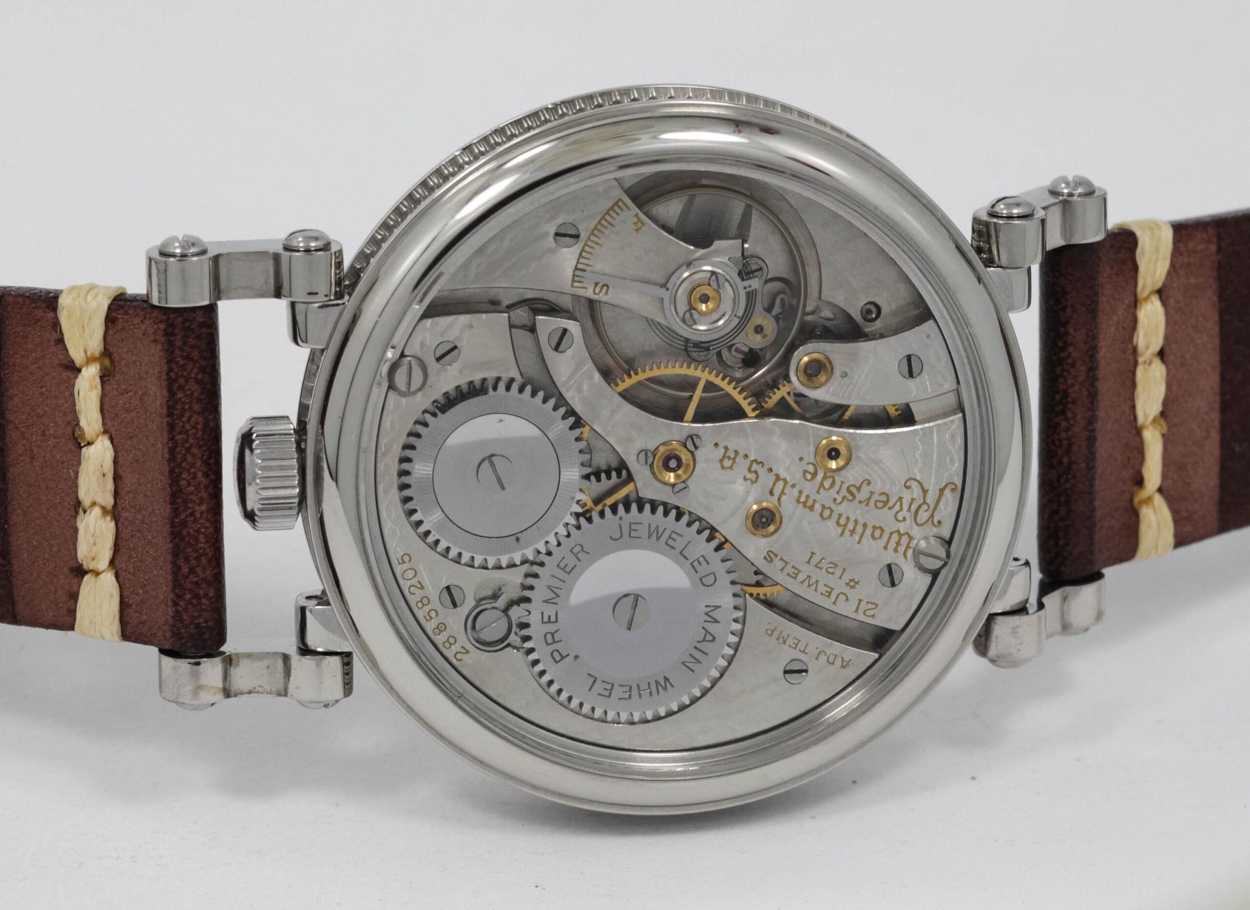 American Waltham Riverside 12s 21 jewels marriage men's watch Mechanical Movement, Metal Dial, Steel Case, Gift for Men's - Image 6