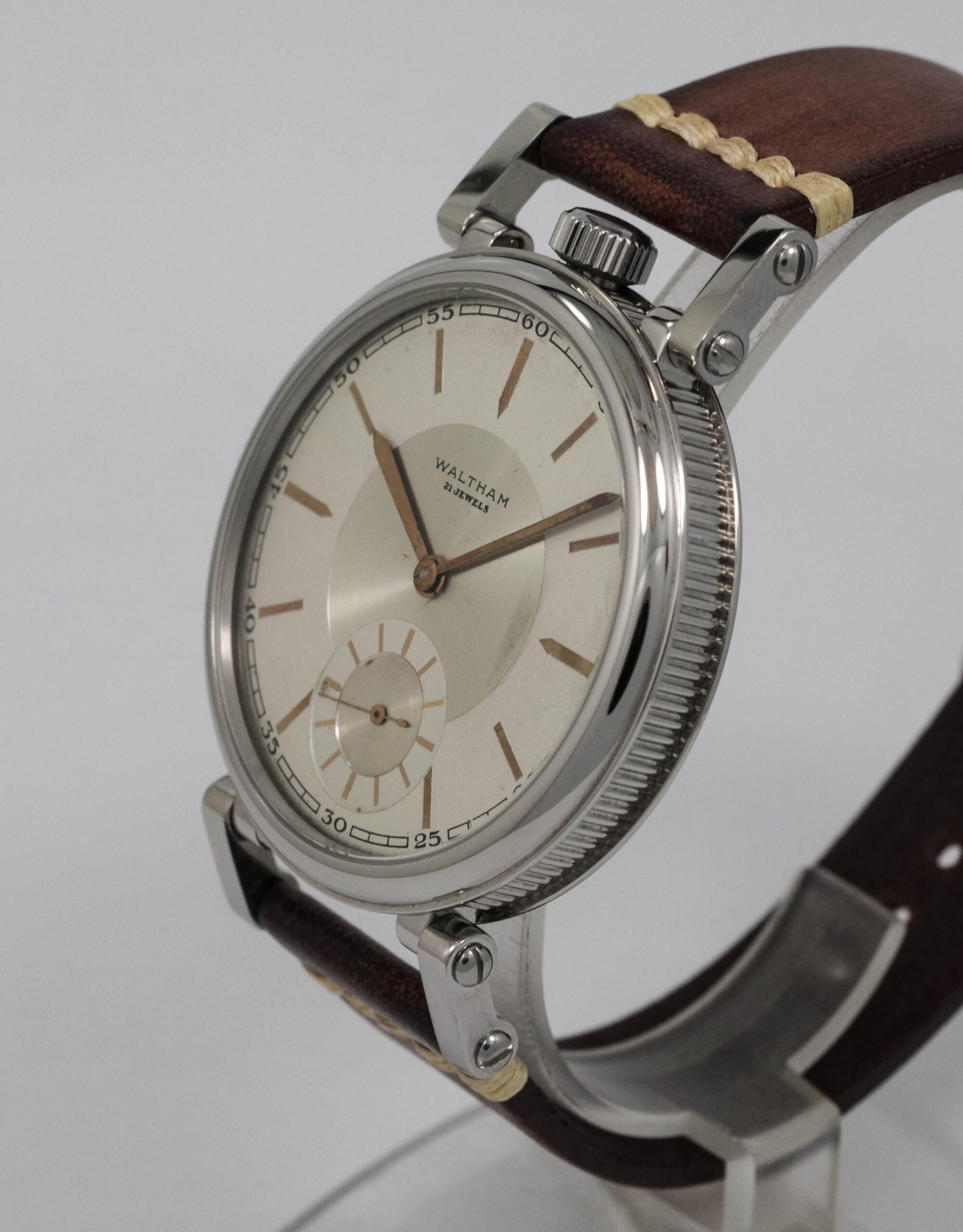 American Waltham Riverside 12s 21 jewels marriage men's watch Mechanical Movement, Metal Dial, Steel Case, Gift for Men's - Image 2