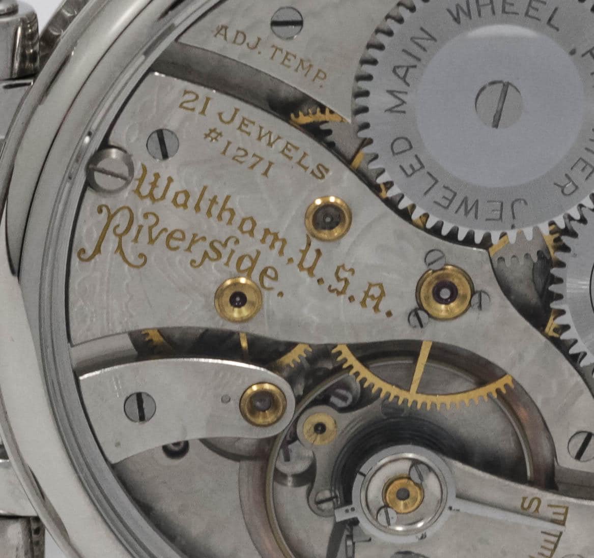 American Waltham Riverside 12s 21 jewels marriage men's watch Mechanical Movement, Metal Dial, Steel Case, Gift for Men's - Image 9