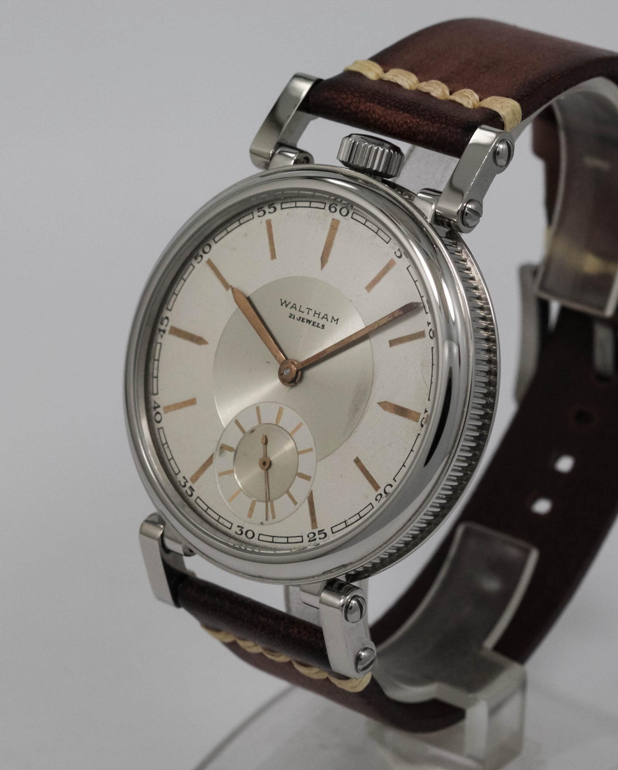 American Waltham Riverside 12s 21 jewels marriage men's watch Mechanical Movement, Metal Dial, Steel Case, Gift for Men's