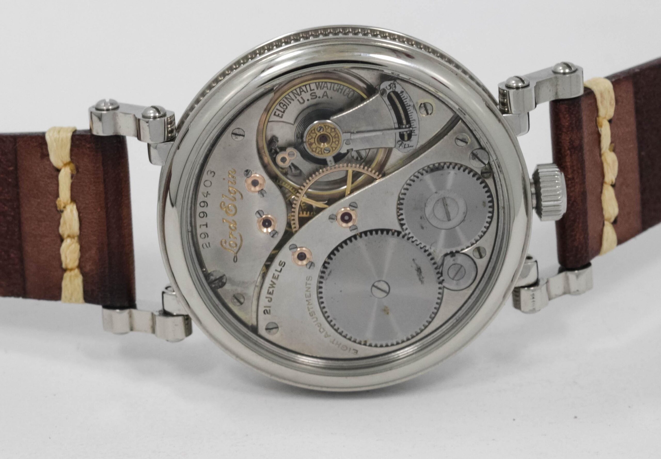 Lord Elgin 21 jewels Watch USA early 1900s marriage men's watch Mechanical Movement, Metal Dial, Steel Case, Gift for Men's - Image 6