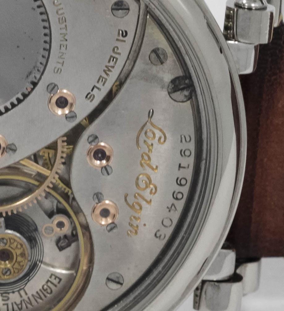 Lord Elgin 21 jewels Watch USA early 1900s marriage men's watch Mechanical Movement, Metal Dial, Steel Case, Gift for Men's - Image 8