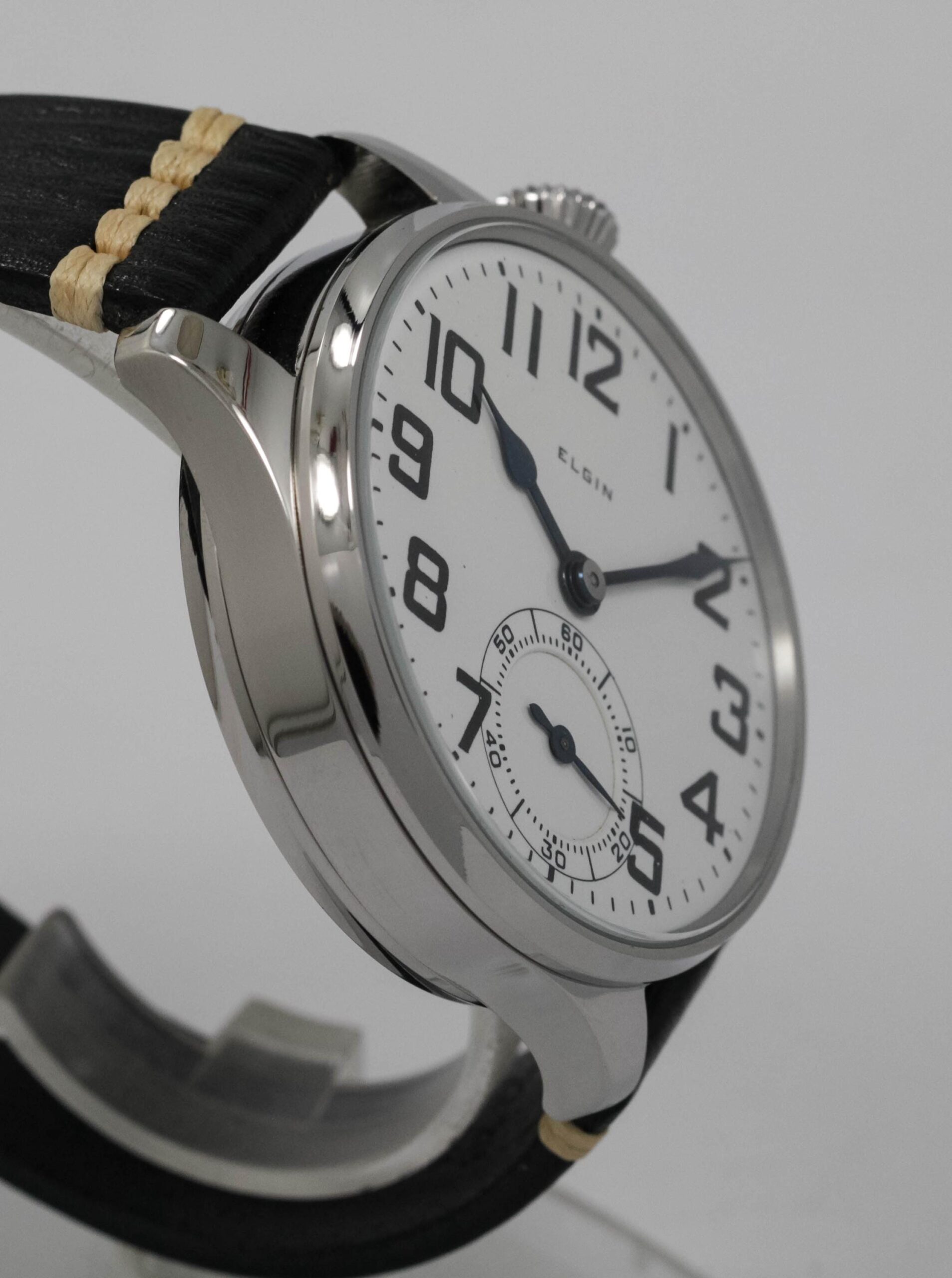 Elgin Watch USA early 1900s marriage men's watch Mechanical Movement, Metal Dial, Steel Case, Gift for Men's - Image 4