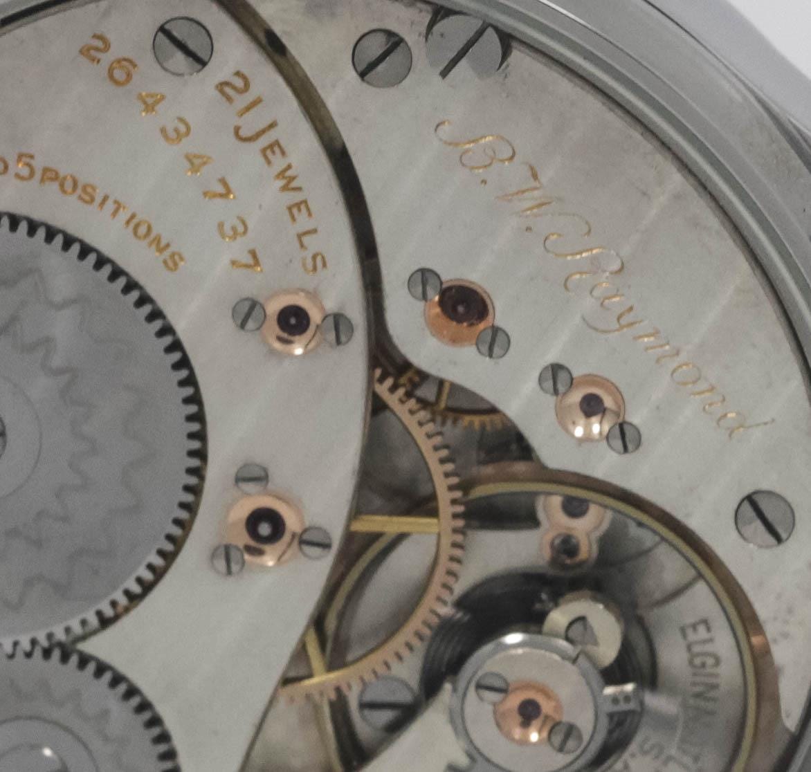 Elgin Watch USA early 1900s marriage men's watch Mechanical Movement, Metal Dial, Steel Case, Gift for Men's - Image 8