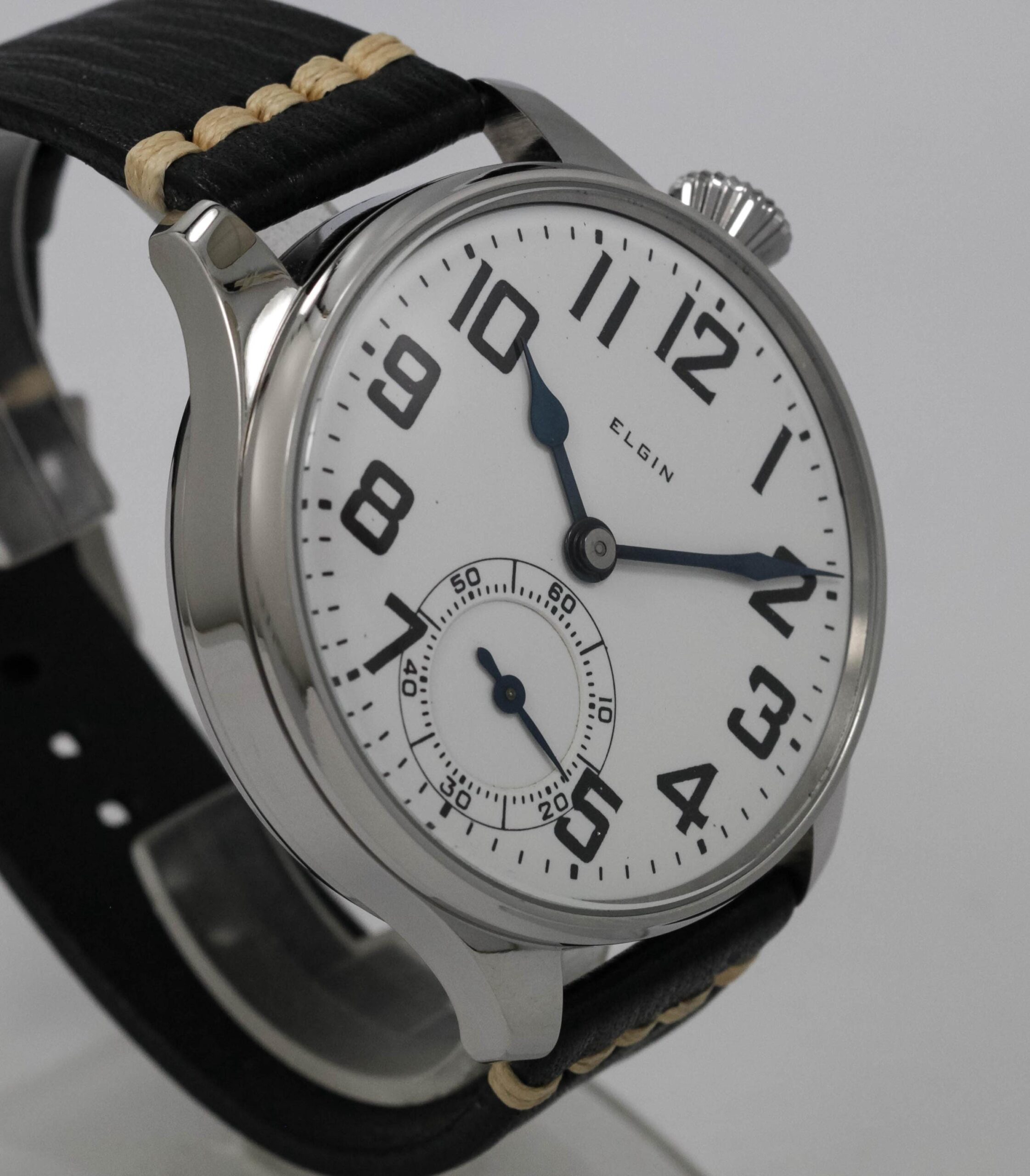 Elgin Watch USA early 1900s marriage men's watch Mechanical Movement, Metal Dial, Steel Case, Gift for Men's - Image 3