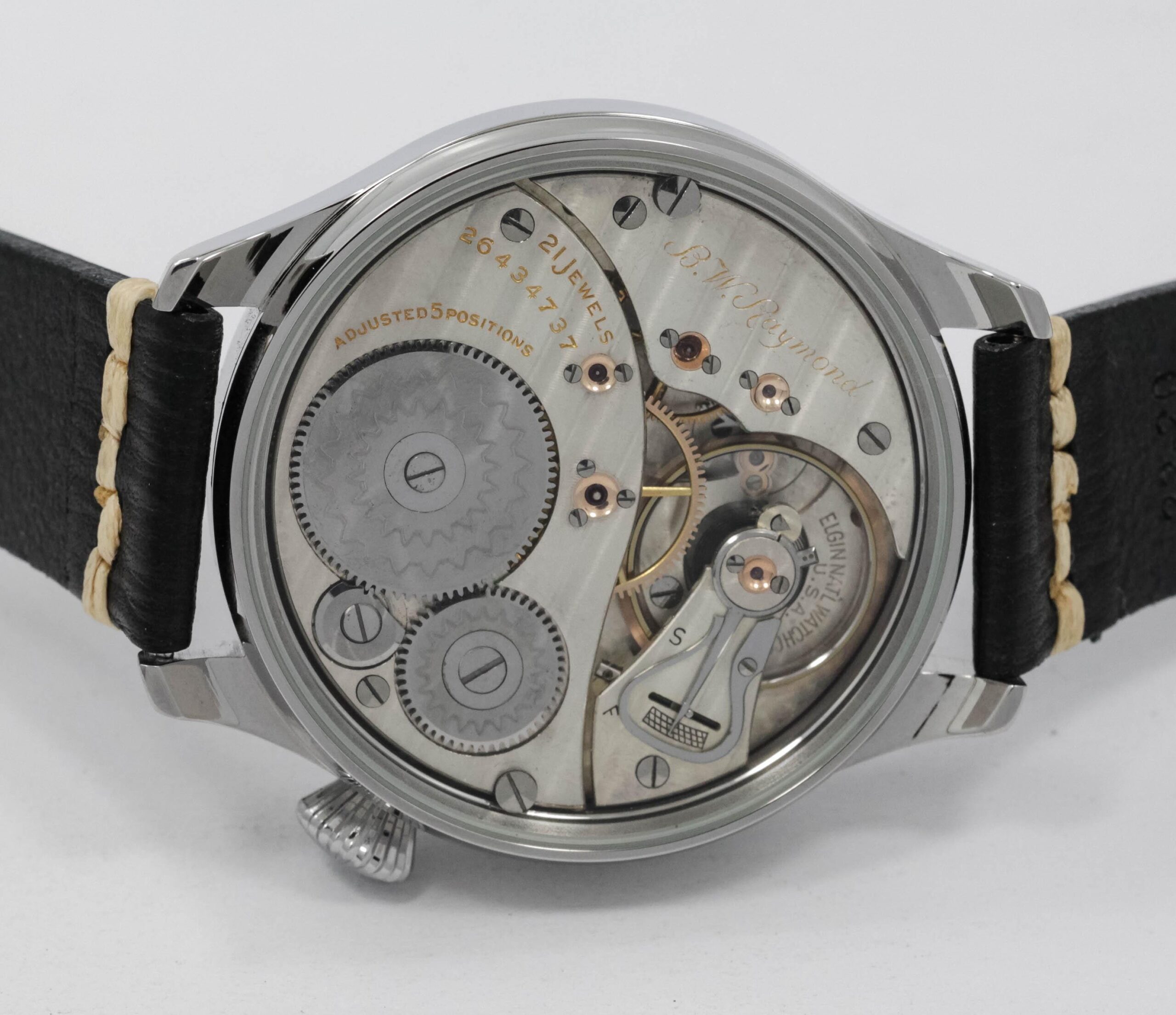 Elgin Watch USA early 1900s marriage men's watch Mechanical Movement, Metal Dial, Steel Case, Gift for Men's - Image 6