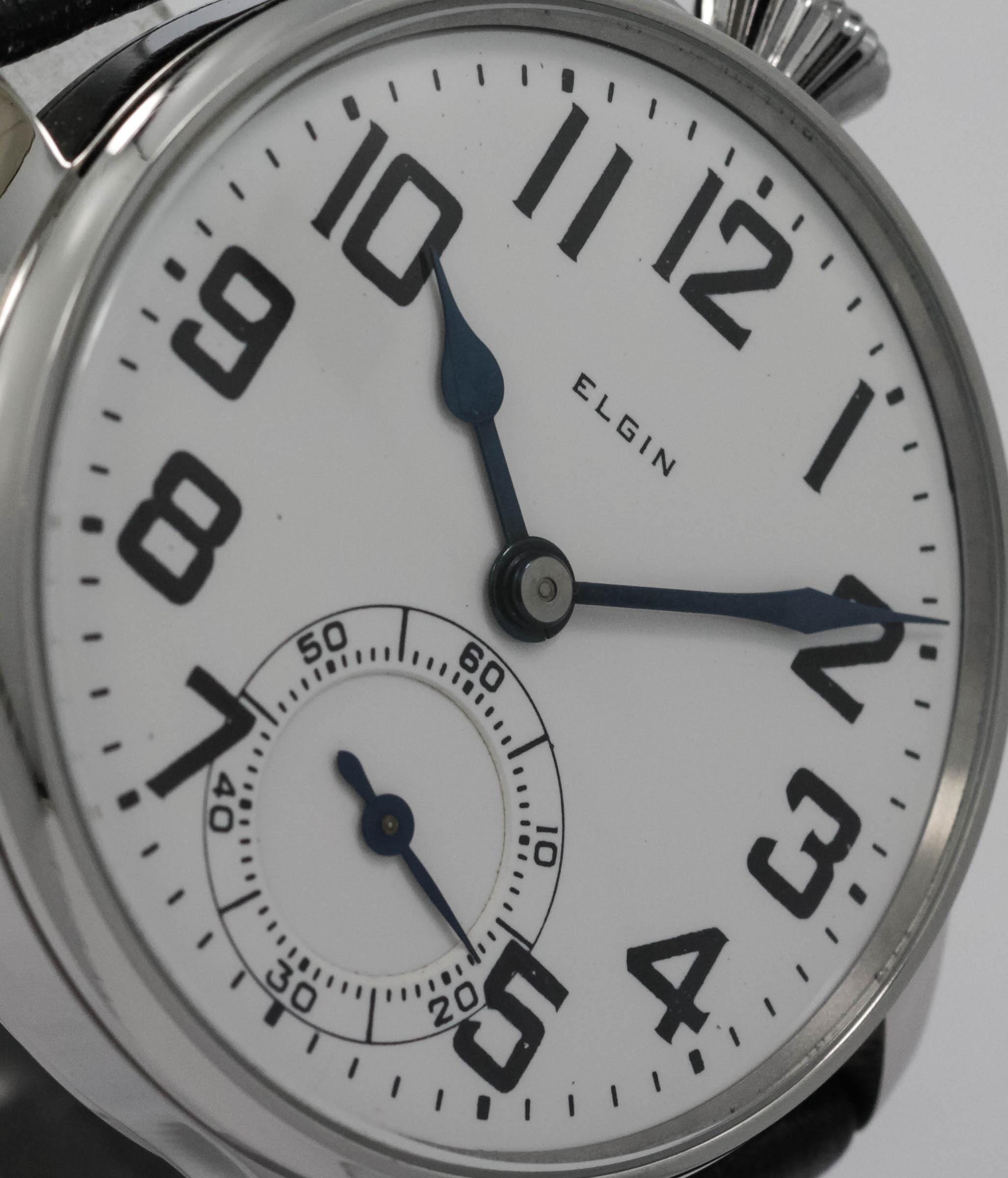 Elgin Watch USA early 1900s marriage men's watch Mechanical Movement, Metal Dial, Steel Case, Gift for Men's - Image 5
