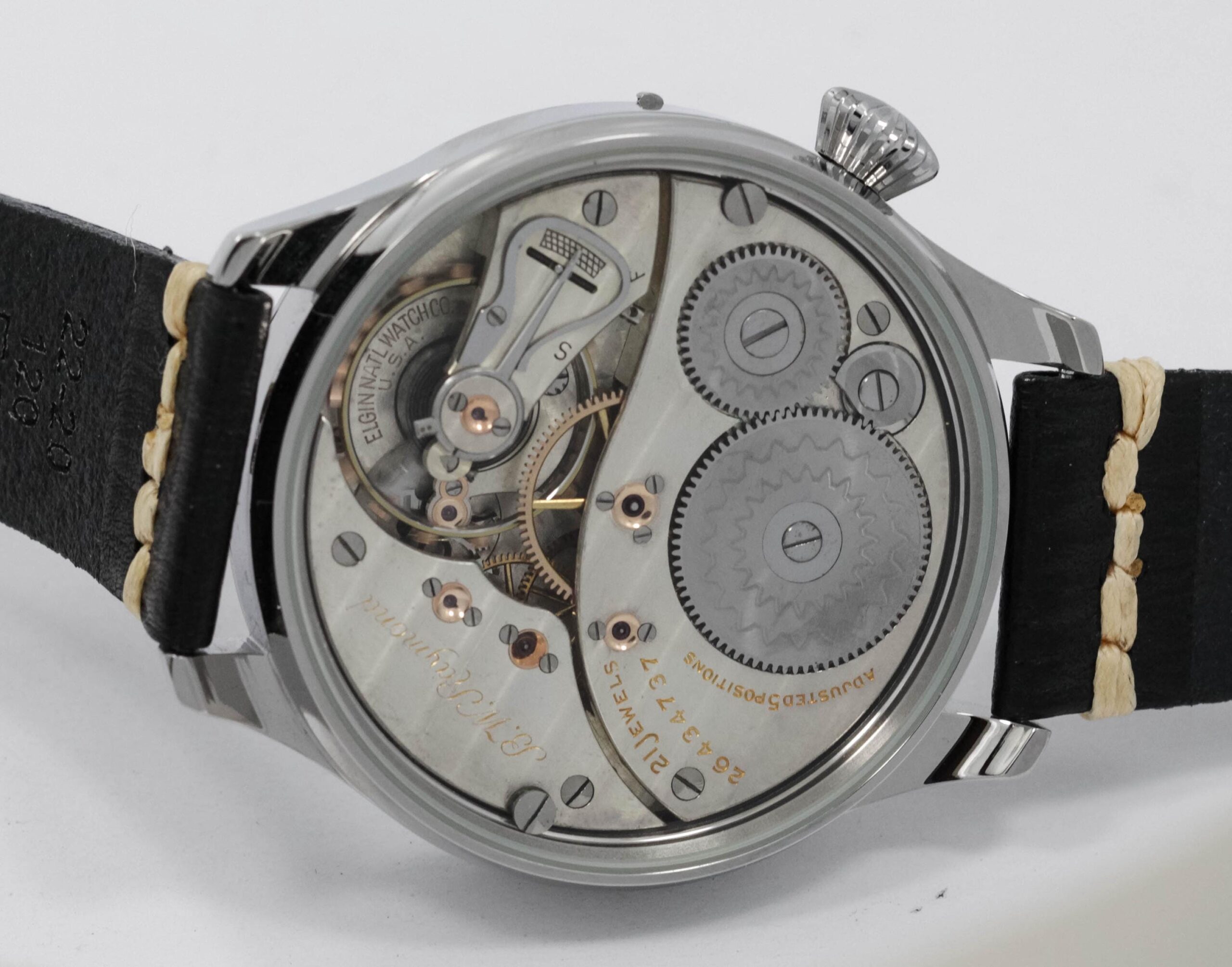 Elgin Watch USA early 1900s marriage men's watch Mechanical Movement, Metal Dial, Steel Case, Gift for Men's - Image 7