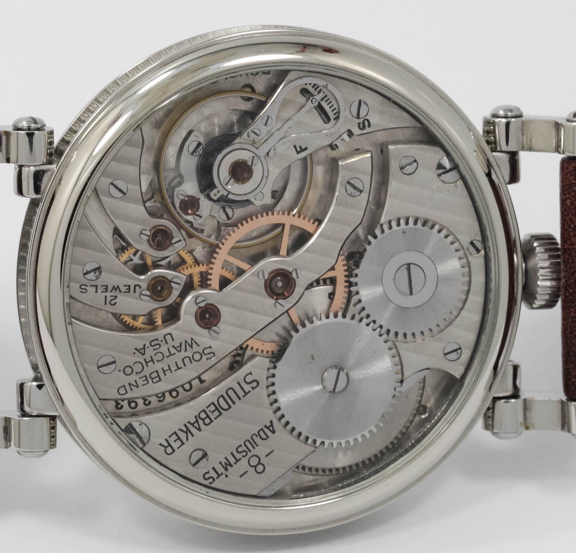 South Bend Studebaker Watch USA early 1900s marriage men's watch Mechanical Movement, Metal Dial, Steel Case, Gift for Men's - Image 9