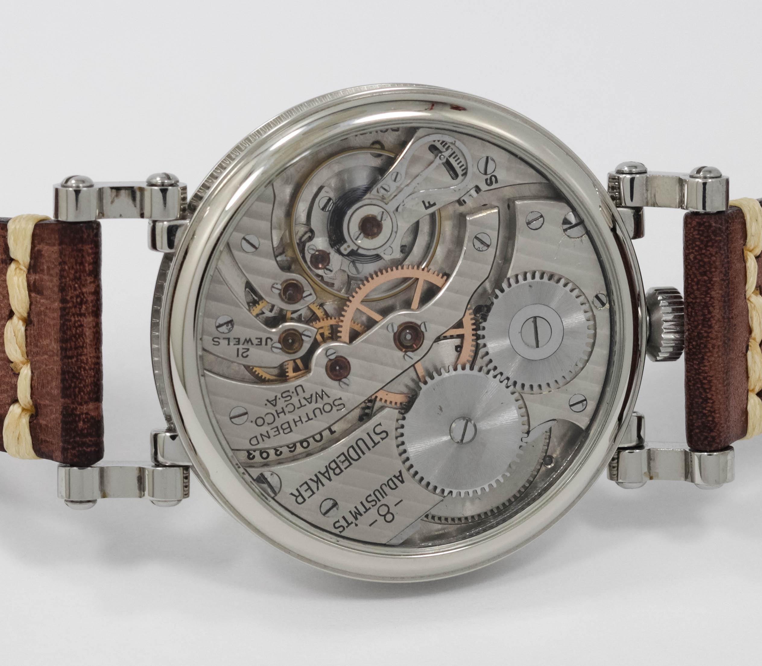 South Bend Studebaker Watch USA early 1900s marriage men's watch Mechanical Movement, Metal Dial, Steel Case, Gift for Men's - Image 8