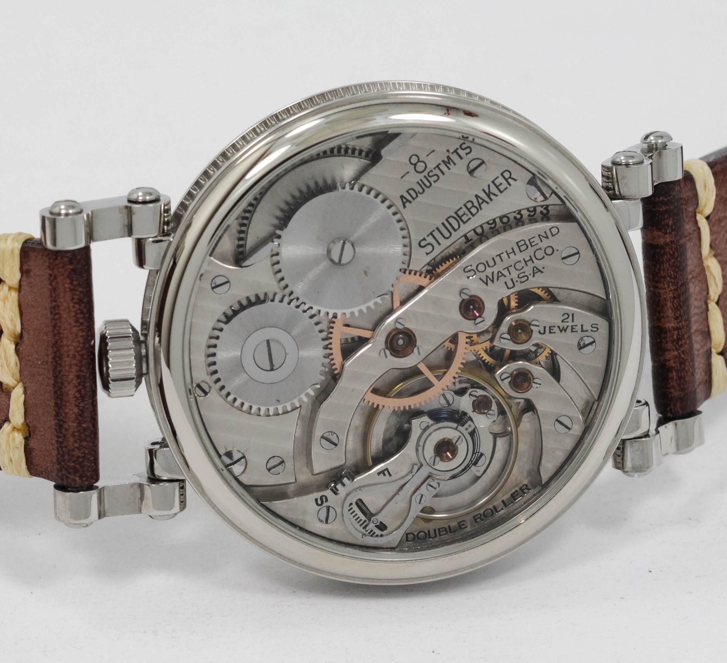 South Bend Studebaker Watch USA early 1900s marriage men's watch Mechanical Movement, Metal Dial, Steel Case, Gift for Men's - Image 7