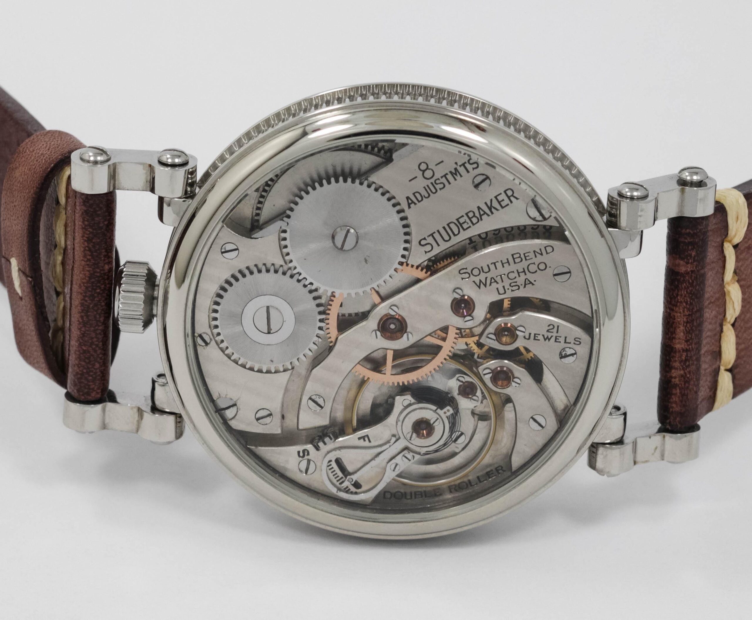 South Bend Studebaker Watch USA early 1900s marriage men's watch Mechanical Movement, Metal Dial, Steel Case, Gift for Men's - Image 10