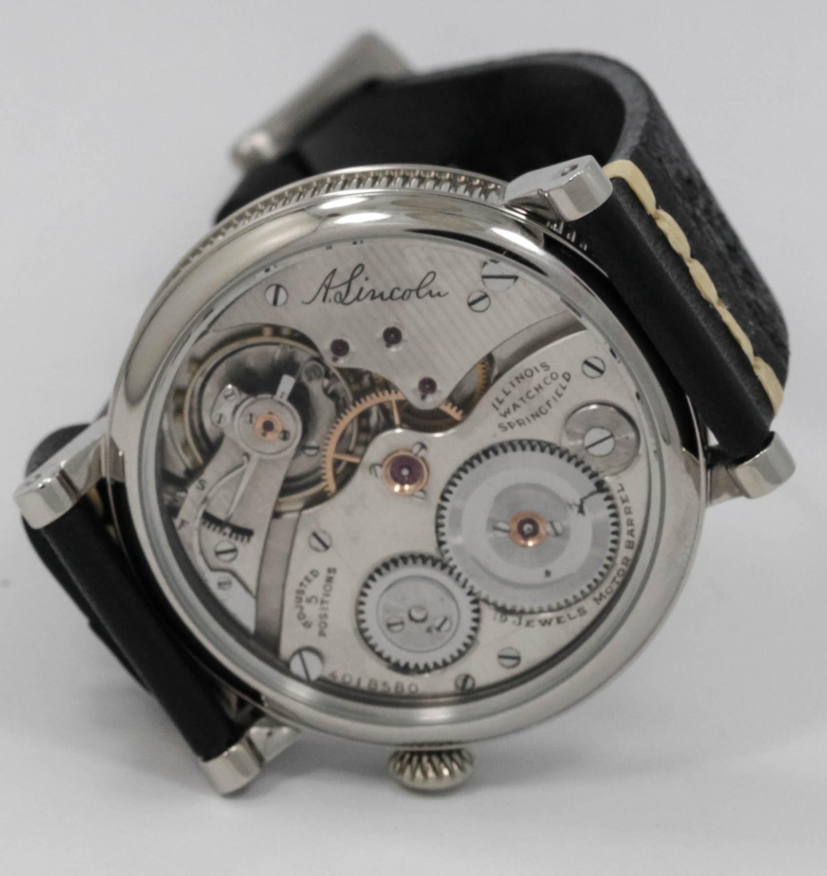 Illinois Watch USA early 1900s marriage men's watch Mechanical Movement, Metal Dial, Steel Case, Gift for Men's - Image 10