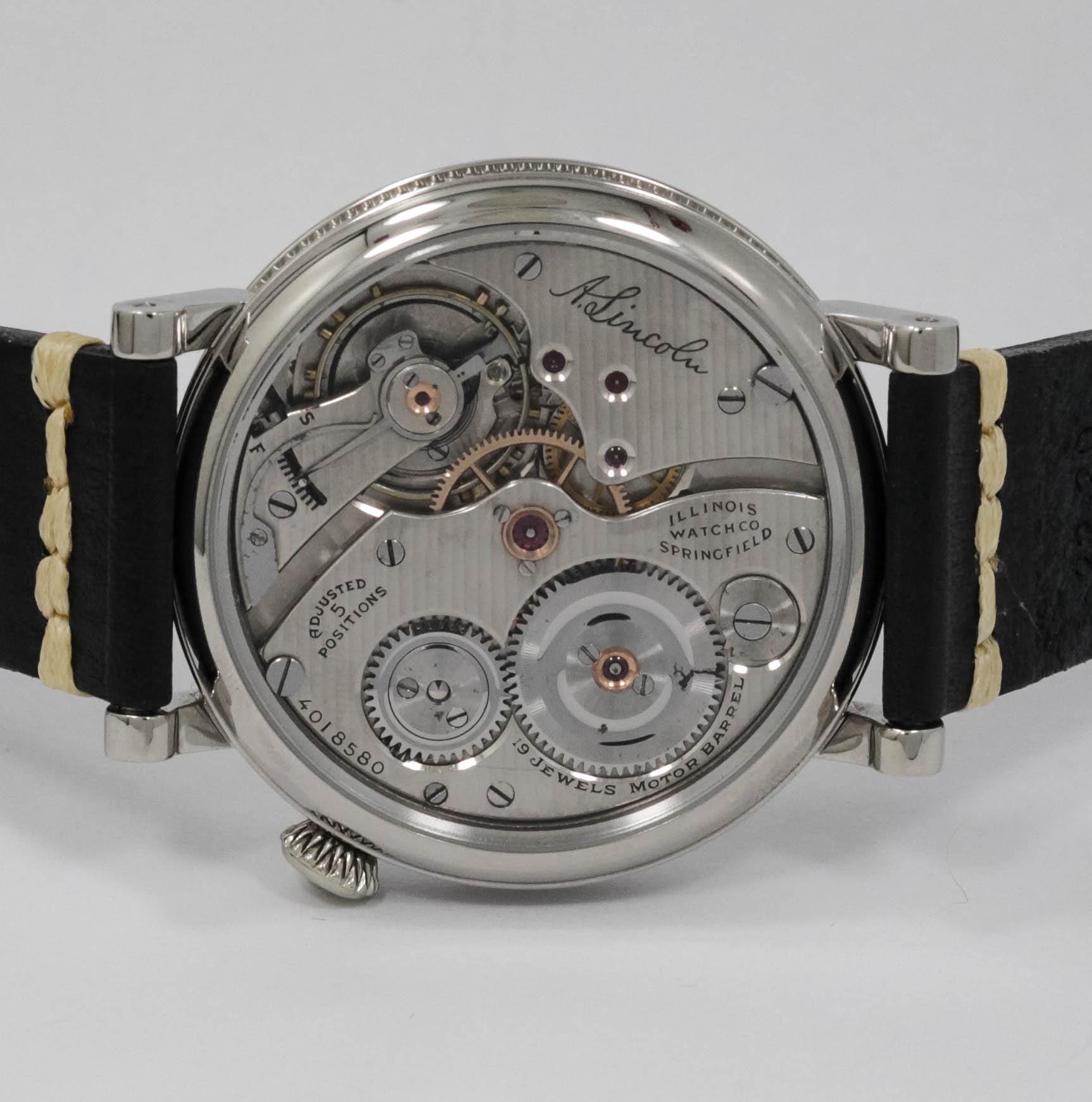 Illinois Watch USA early 1900s marriage men's watch Mechanical Movement, Metal Dial, Steel Case, Gift for Men's - Image 9
