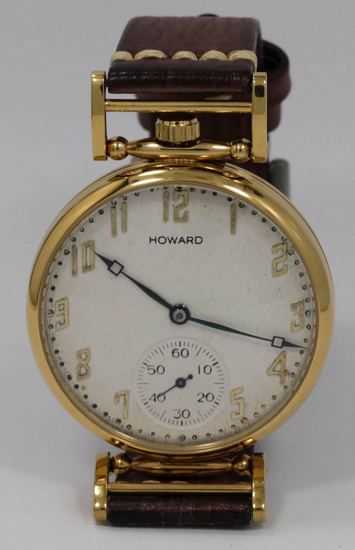 Howard Watch USA early 1900s marriage men's watch Mechanical Movement, Metal Dial, Steel Case, Gift for Men's