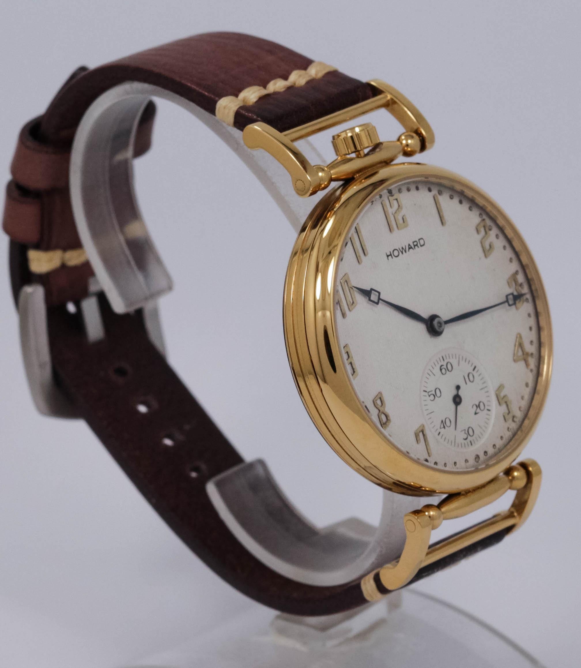 Howard Watch USA early 1900s marriage men's watch Mechanical Movement, Metal Dial, Steel Case, Gift for Men's - Image 2