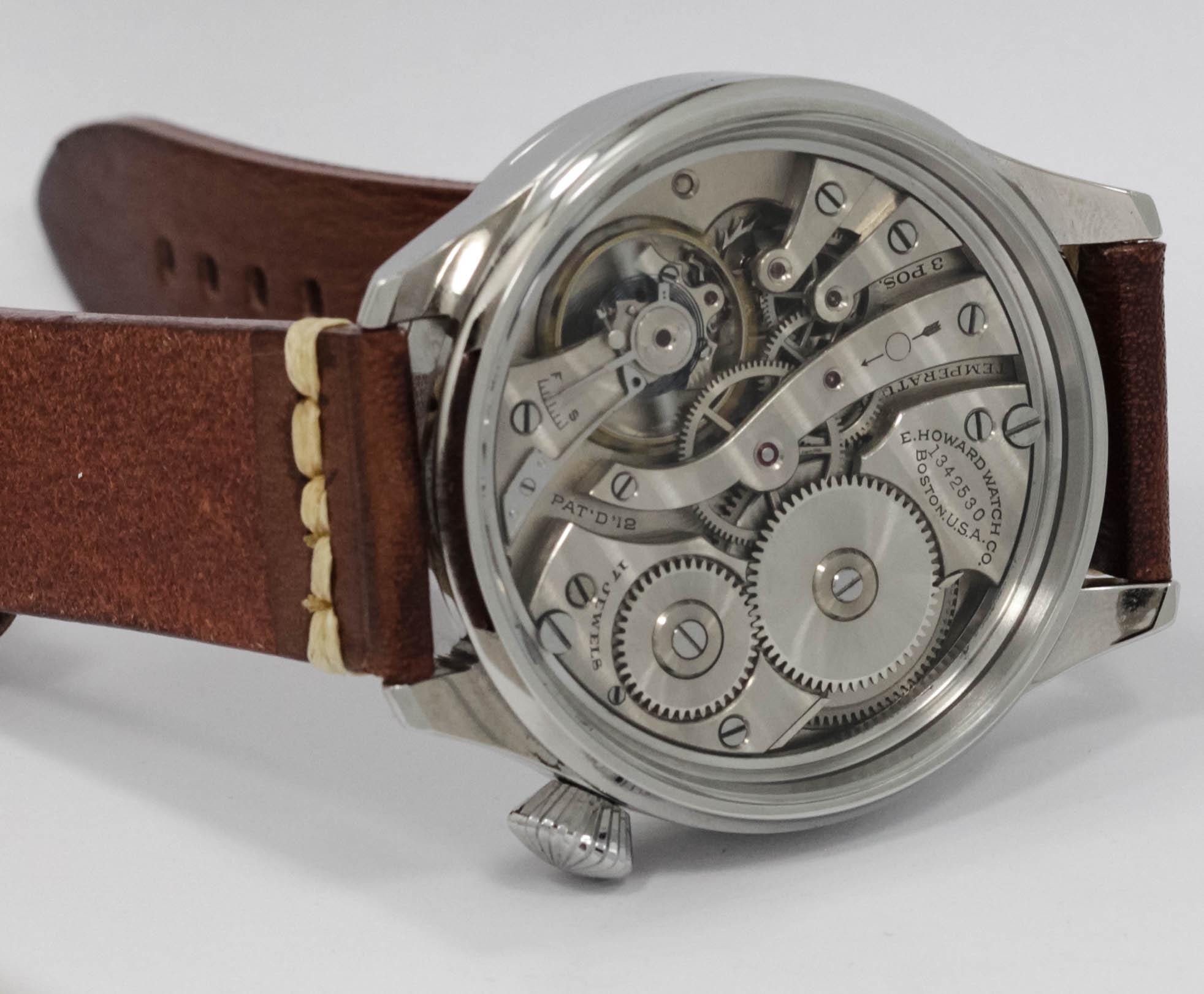 Howard Watch USA early 1900s marriage men's watch Mechanical Movement, Metal Dial, Steel Case, Gift for Men's - Image 9