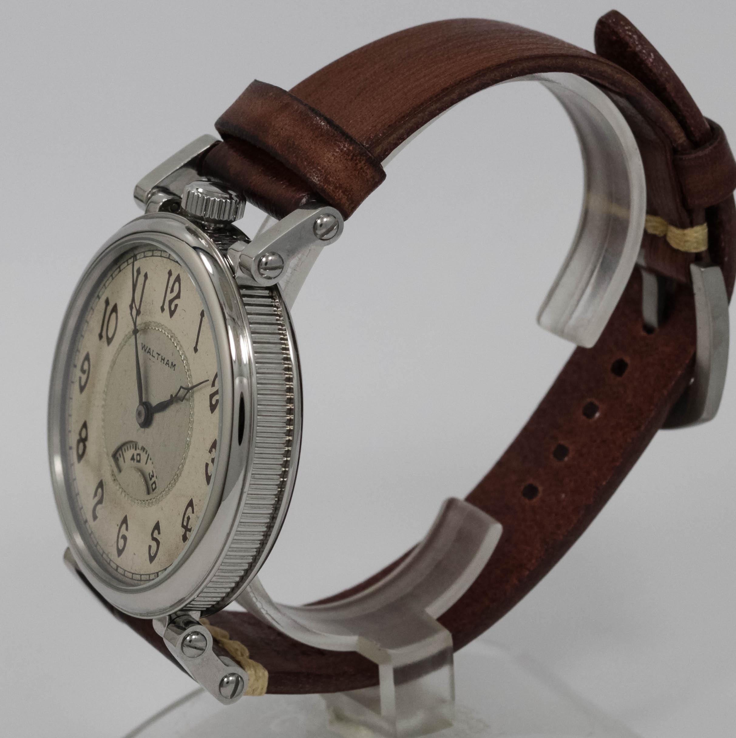 American Waltham 17 jewels marriage men's watch Mechanical Movement, Metal Dial, Steel Case, Gift for Men's - Image 2