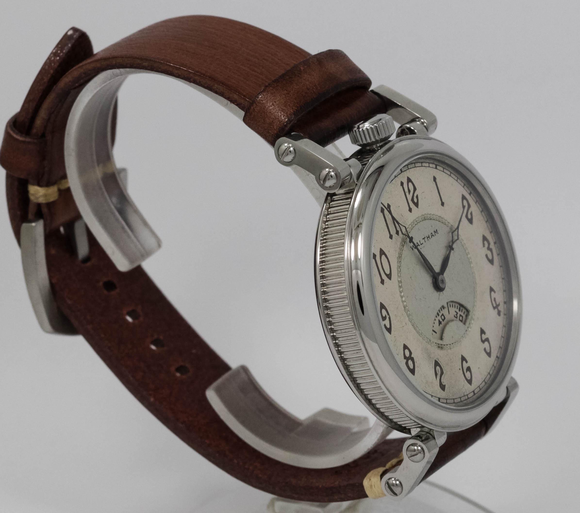 American Waltham 17 jewels marriage men's watch Mechanical Movement, Metal Dial, Steel Case, Gift for Men's - Image 4