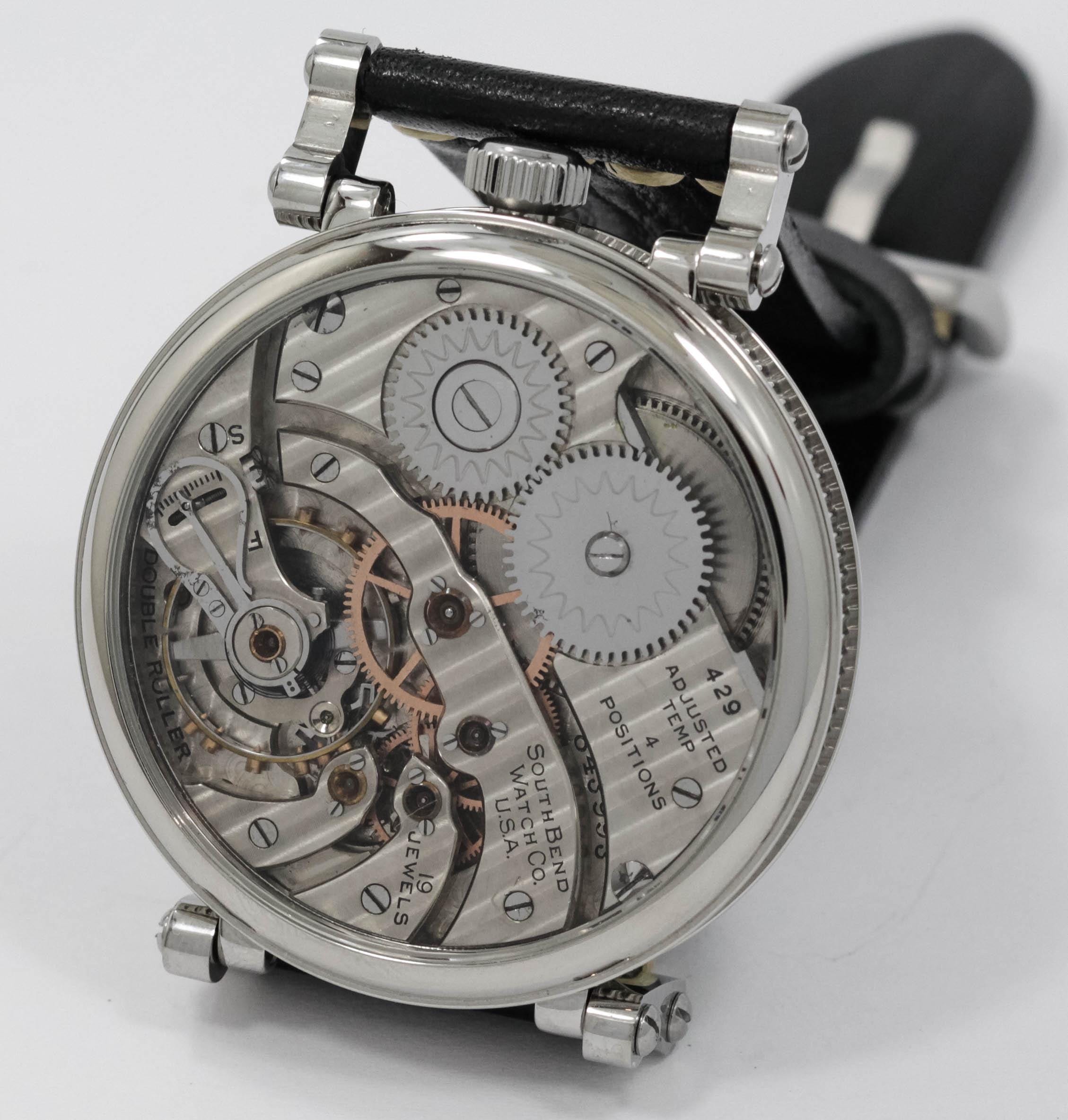 South Bend 19 jewels Watch USA early 1900s marriage men's watch Mechanical Movement, Metal Dial, Steel Case, Gift for Men's - Image 7