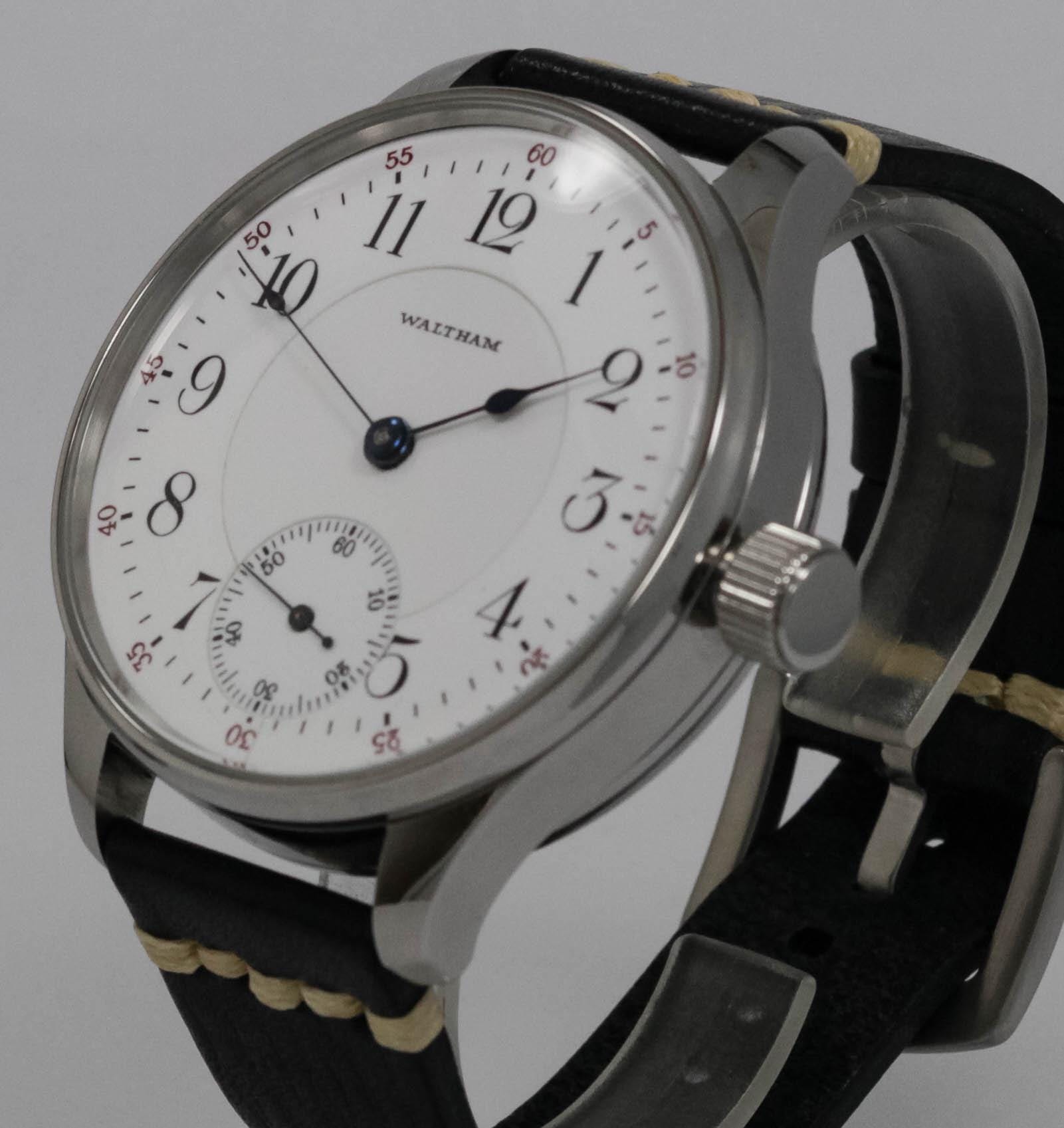 American Waltham 19 jewels marriage men's watch Mechanical Movement, Enamel Dial, Steel Case, Gift for Men's