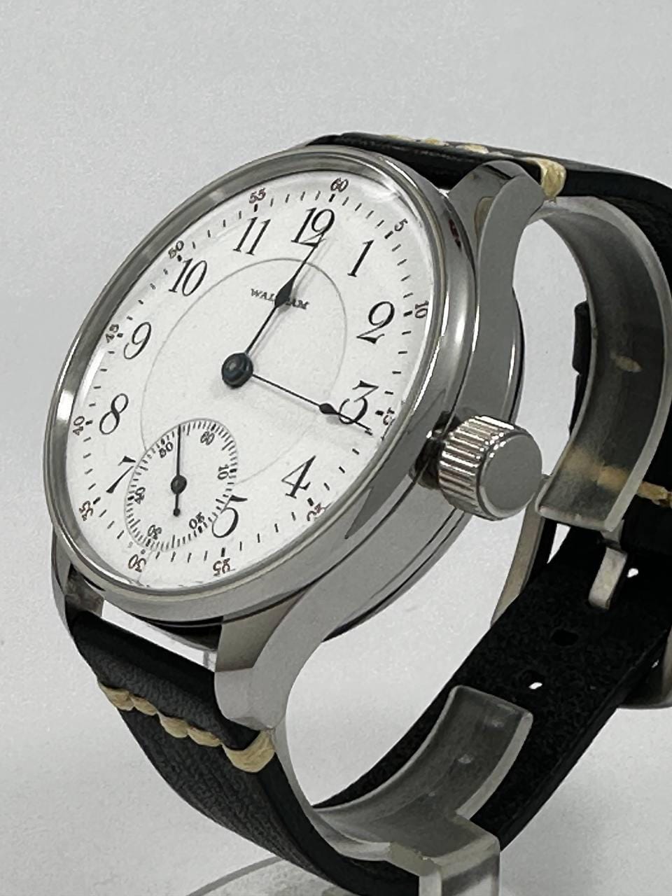 American Waltham 19 jewels marriage men's watch Mechanical Movement, Enamel Dial, Steel Case, Gift for Men's - Image 8