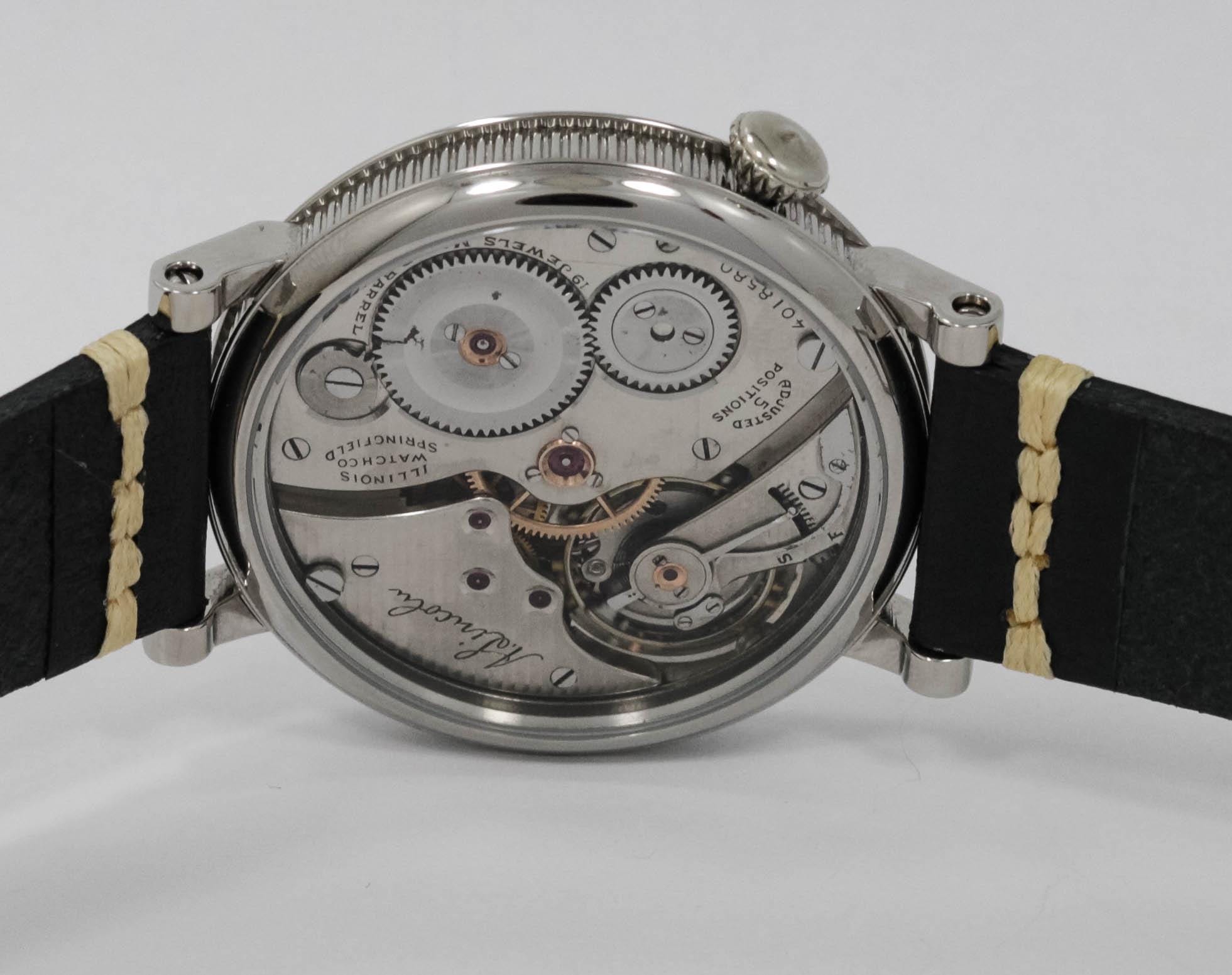 Illinois Watch USA early 1900s marriage men's watch Mechanical Movement, Metal Dial, Steel Case, Gift for Men's - Image 8