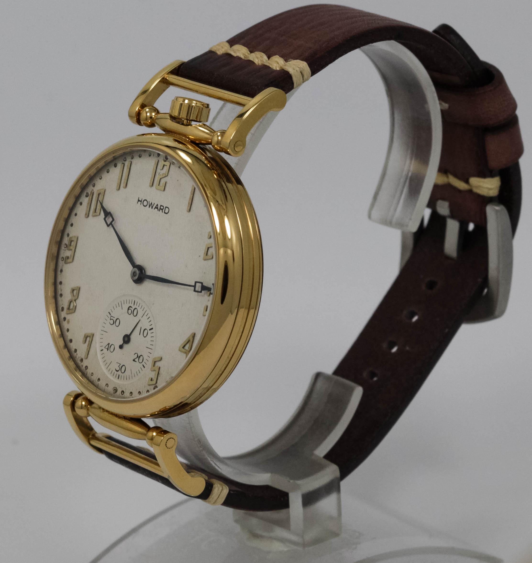Howard Watch USA early 1900s marriage men's watch Mechanical Movement, Metal Dial, Steel Case, Gift for Men's - Image 3