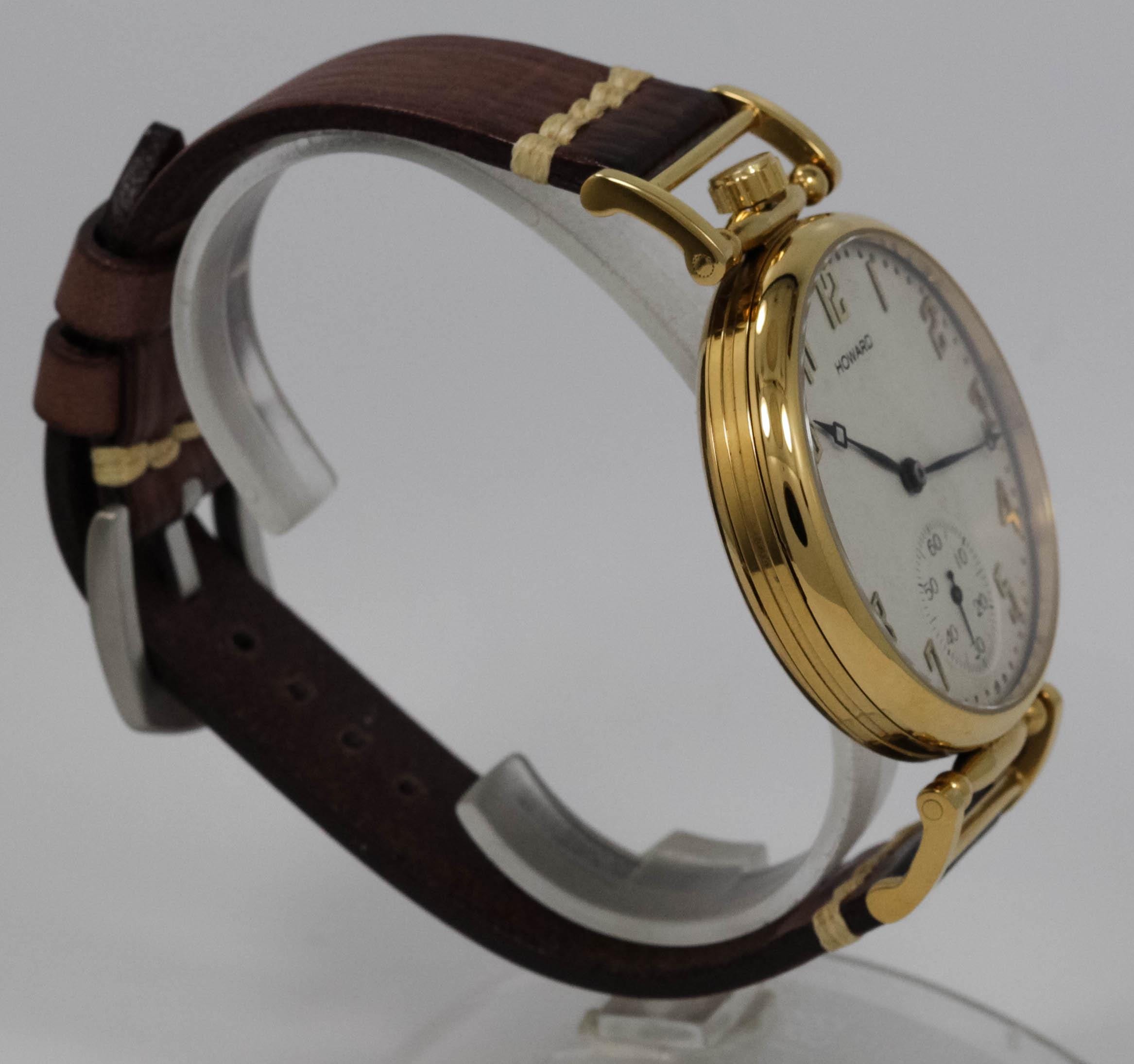 Howard Watch USA early 1900s marriage men's watch Mechanical Movement, Metal Dial, Steel Case, Gift for Men's - Image 4