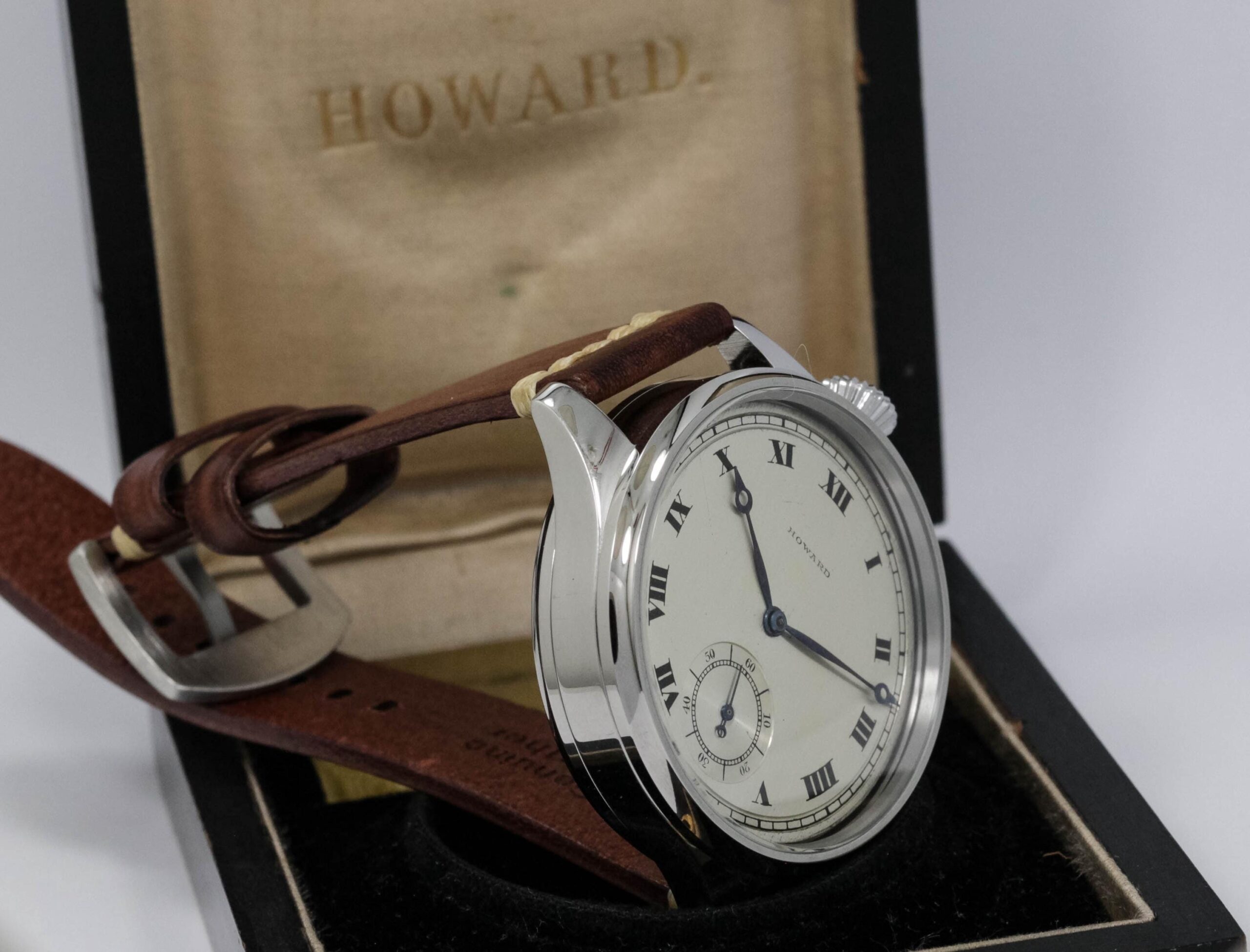 Howard Watch USA early 1900s marriage men's watch Mechanical Movement, Metal Dial, Steel Case, Gift for Men's - Image 4