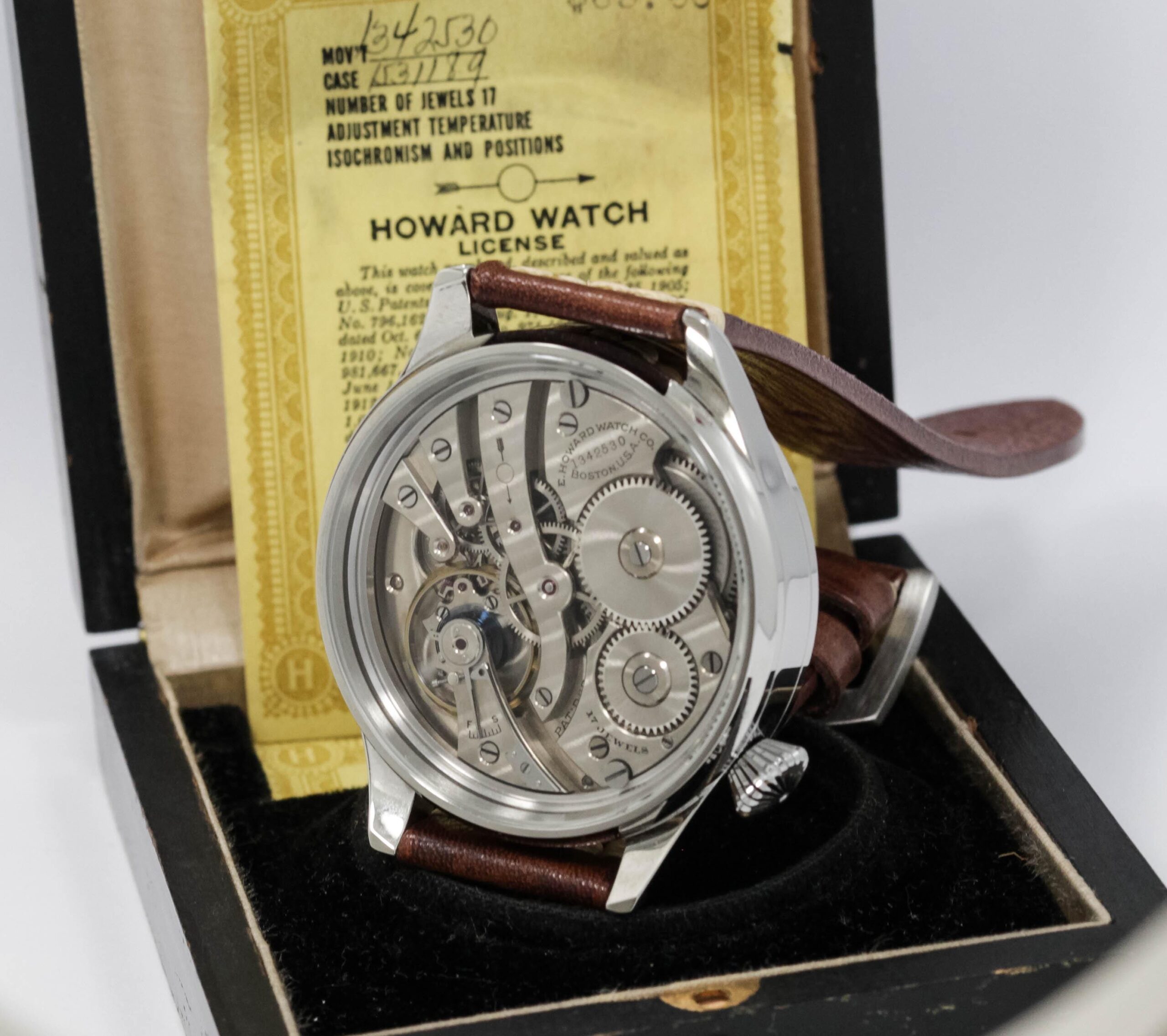 Howard Watch USA early 1900s marriage men's watch Mechanical Movement, Metal Dial, Steel Case, Gift for Men's - Image 5