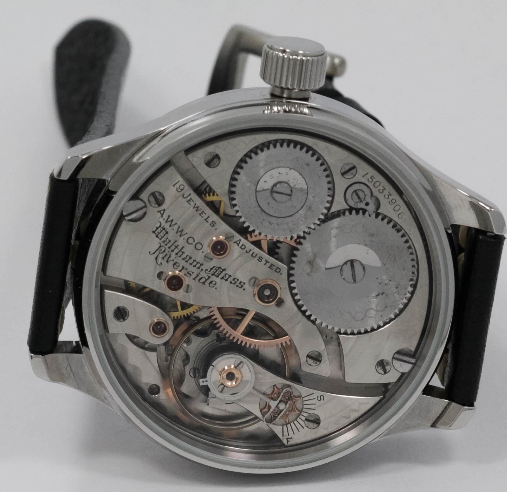 American Waltham 19 jewels marriage men's watch Mechanical Movement, Enamel Dial, Steel Case, Gift for Men's - Image 5